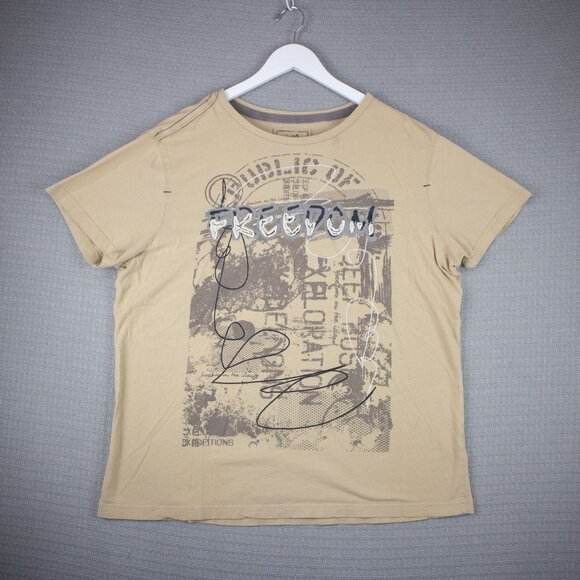 g:21 Freedom Y2K Style Beige Tee XL - Picture 1 of 7